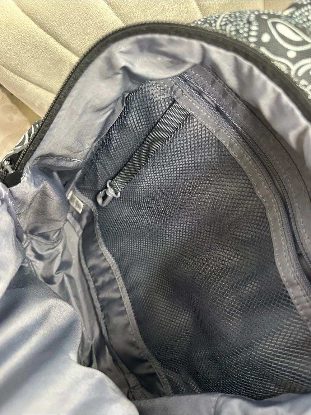 Vera Bradley Black and White Paisley Backpack